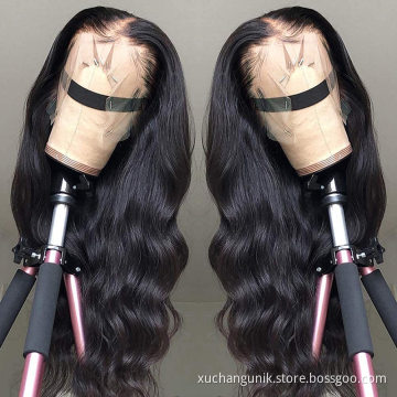 Uniky Raw Mink Brazilian Virgin Body Wave Human Hair Transparent Lace Frontal Wig Cheap Full Hd Lace Front Wig For Black Wome